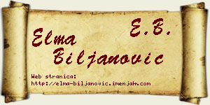 Elma Biljanović vizit kartica